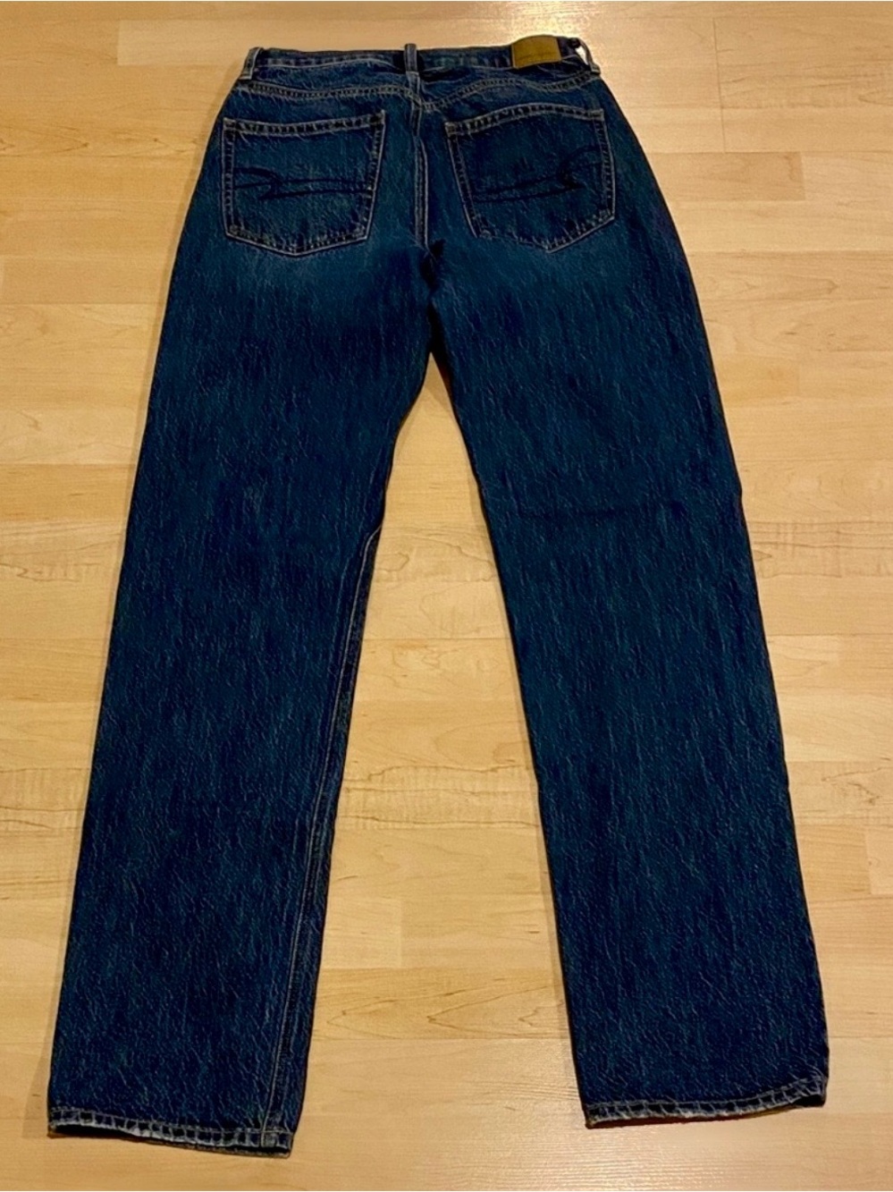 American Eagle Outfitters Low Rise Baggy Straight Leg Jeans 2 Long - Picture 5 of 5
